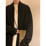 暗黑系高级感风衣大码中长款风衣垂感披风斗篷开衫FY10-P95控118，男装风衣，电商A005-1