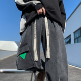 美式高街P复古工装大口袋牛仔裤设计感束脚冲锋裤K102-P88控118，男装牛仔裤，电商A005-1