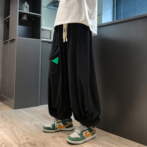 美式高街大口袋C小众设计华夫格工装裤篮球运动裤男K87-P68 控88图片