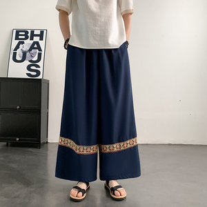 男女春夏风壮族苗族彝族瑶族演出舞蹈服饰阔腿裤K272-P68控88图片