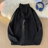 暗黑系新中式F风冰丝小众设计高堆领长袖t恤T09-P55控78，男装T恤，电商A005-1