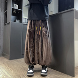 风D龙纹暗纹新中式保暖金丝绒阔腿束脚裤男K255-P68控88，男装棉衣，电商A005-1