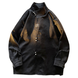 新中式J风缎面提花暗纹立领小众金属扣盘扣衬衫男CS13-P80控98，男装衬衫，电商A005-1