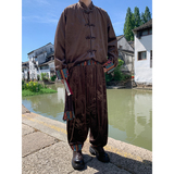 新中式A民族风金丝绒龙纹夹克舞蹈阔腿裤套装男TZ175-P143控168，男装休闲套装，电商A005-1
