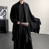 暗黑系A高级感风衣大码中长款风衣垂感披风斗篷开衫FY10-P95控118，男装风衣，电商A005-1