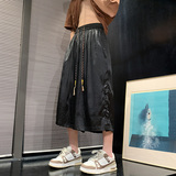 新中式G香云纱龟裂纹冰丝透气盘扣直筒七分裤男DK173-特P58控78，男装牛仔裤，电商A005-1