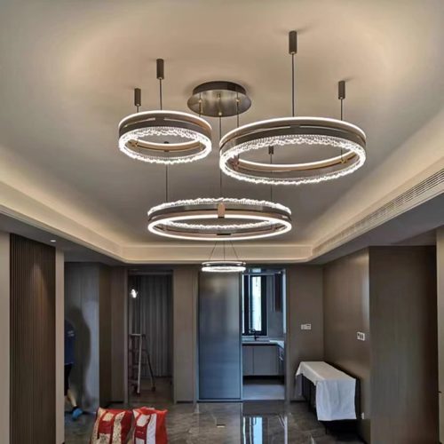 松伟新款LED水晶之恋客厅餐厅书房卧室吊灯吸顶灯具灯饰现代简约
