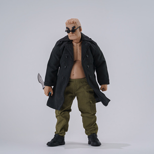 裤 Adam束脚工装 6寸方大头中年胖素体超强壮类 黑风衣