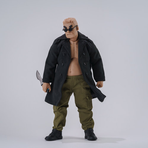 1/10 6寸方大头中年胖素体超强壮类 Adam束脚工装裤黑风衣