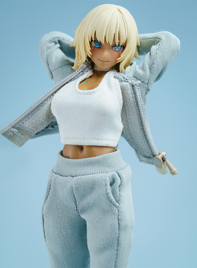 1/12娃衣CRAZY FIGURE6寸机娘窝之壳romankey女素体紧身卫衣卫裤