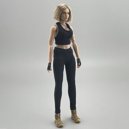 现货1/12兵人衣服女生TBL素体现代6寸机娘手办紧身瑜伽裤抹胸背心