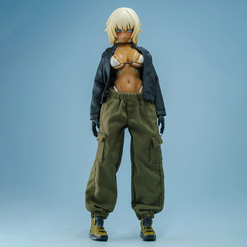 6寸机娘romankey素体皮衣工装裤