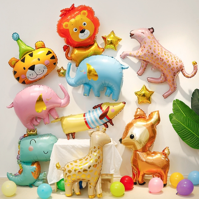 可爱卡通森林动物生日铝膜气球