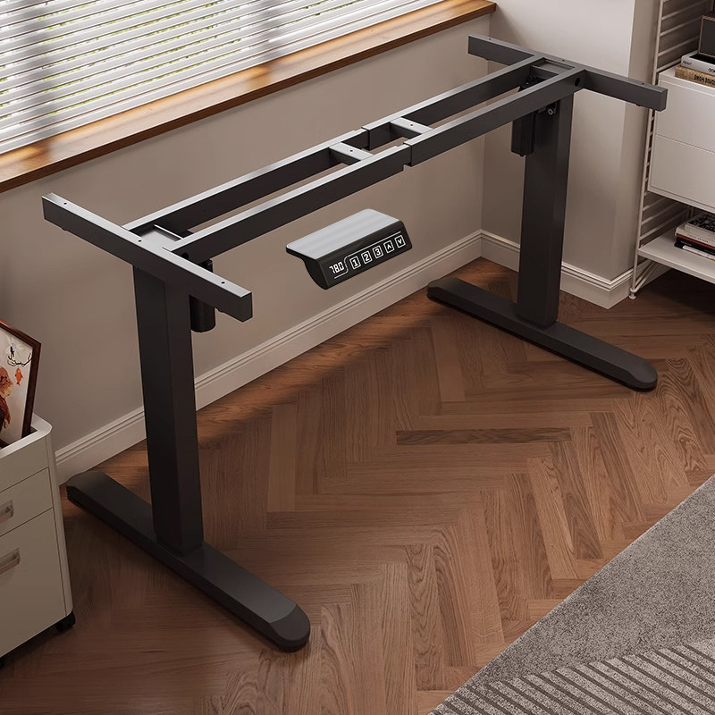 智能电动升降桌腿双电机双横梁学习书桌办公桌电脑桌支架升降桌架