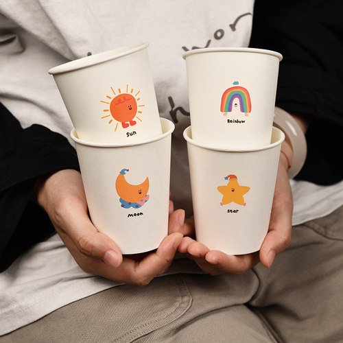 卡通纸杯丨超厚大容量喝水茶杯