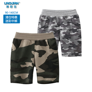 迷彩中裤 子五分裤 夏季 中大童纯棉裤 外穿运动休闲 新款 清仓男童短裤