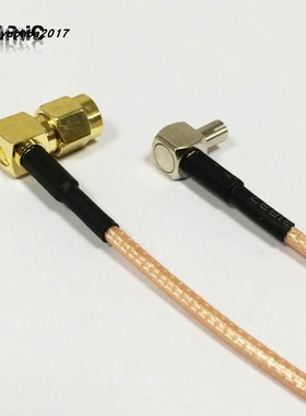 RF-SMA-JW转TS9-JW SMA公弯头连接线 TS9弯头射频线 RG316馈线