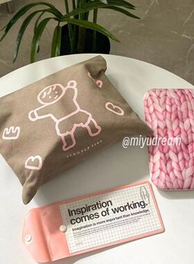 韩国zeroperzero手拿随身包帆布宝宝收纳袋文具化妆袋信封拉链包