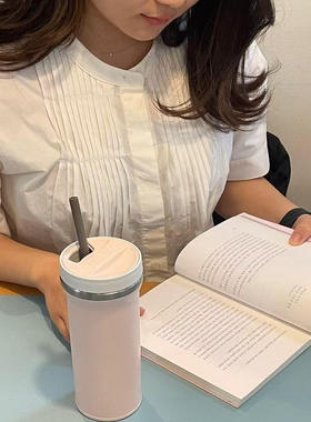 韩国膳魔师Thermos新品2025旋转直饮口手握杯带吸管480ml非密封杯