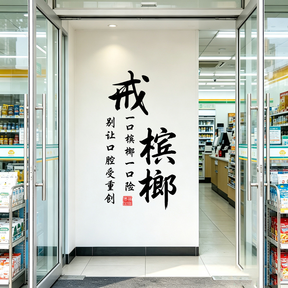 戒槟榔贴纸医院卫生室自粘贴