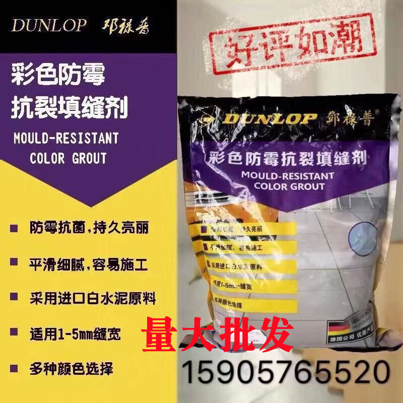 邓禄普瓷砖填缝剂专用防水霉地砖美缝剂多色可选勾缝剂填充料2kg