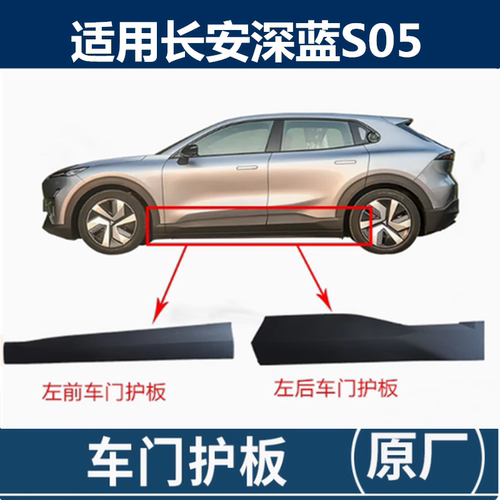适配长安深蓝S05车门下护板前后车身外护板左右侧裙防擦防撞护板