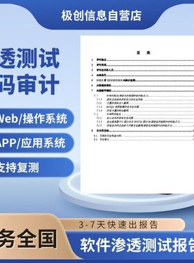 漏洞扫描渗透测试服务代码审计ccrc软件系统安全评估报告网络安全