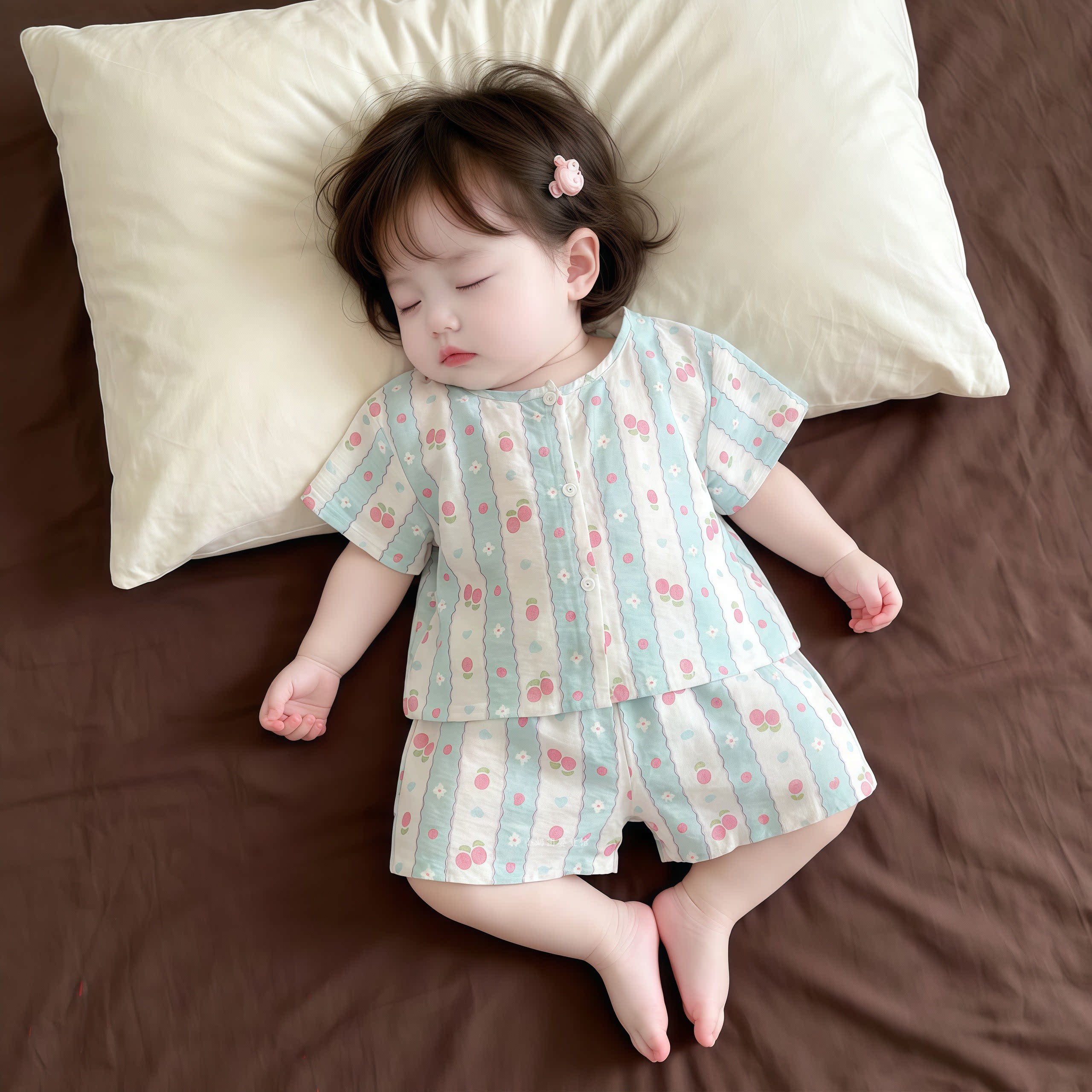 宝宝棉绸睡衣套装儿童家居服可外穿两件套2026新款a类外出服洋气