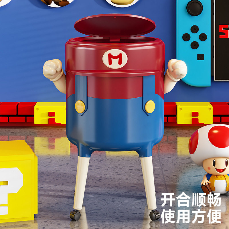 方形垃圾桶家用高级感厨房大号垃圾篓客厅卫生间带轮可移动垃圾桶