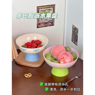轻奢高档沥水篮托盘水果盘客厅家用茶几干果盘高颜值糖果摆放盘