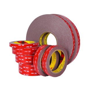 3M GPH160双面胶高粘度车用强力加厚灰色1.6毫米无痕固定厚款胶带