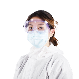 化学实验室专用护目镜3M近视可戴高清不起雾防冲击防护眼镜全透明