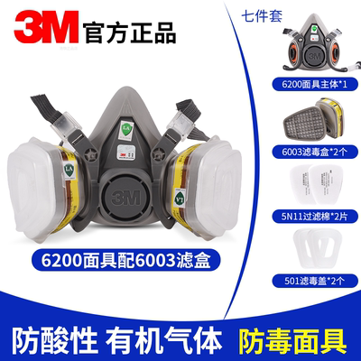 3m6200配6003防毒面具防酸性气体