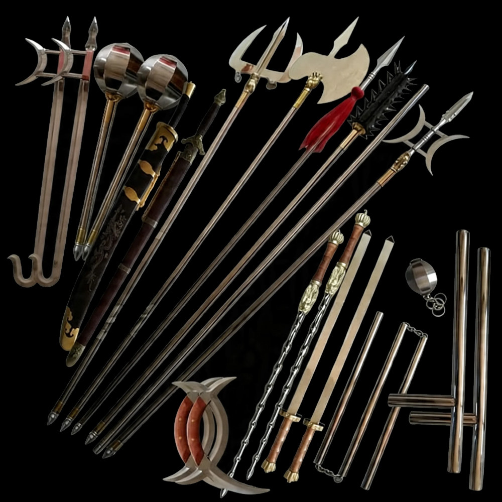 长短十八般兵器全套送兵器架子 仿古十八班兵器全套 可定制未开刃