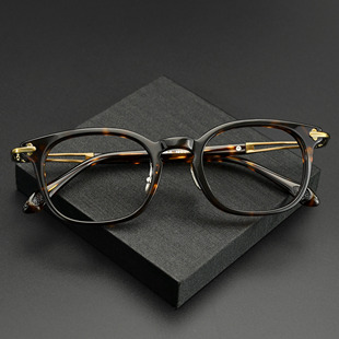 新款手工眼镜Thick-A复古板材眼镜框男 早八通勤热销眼镜钛架女