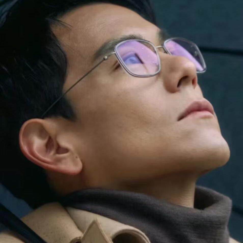 林德彭于晏明星同款纯钛眼镜框男