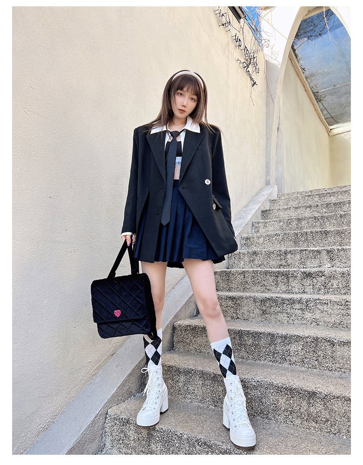 2024 oversized canvas thick heeled casual women's shoes