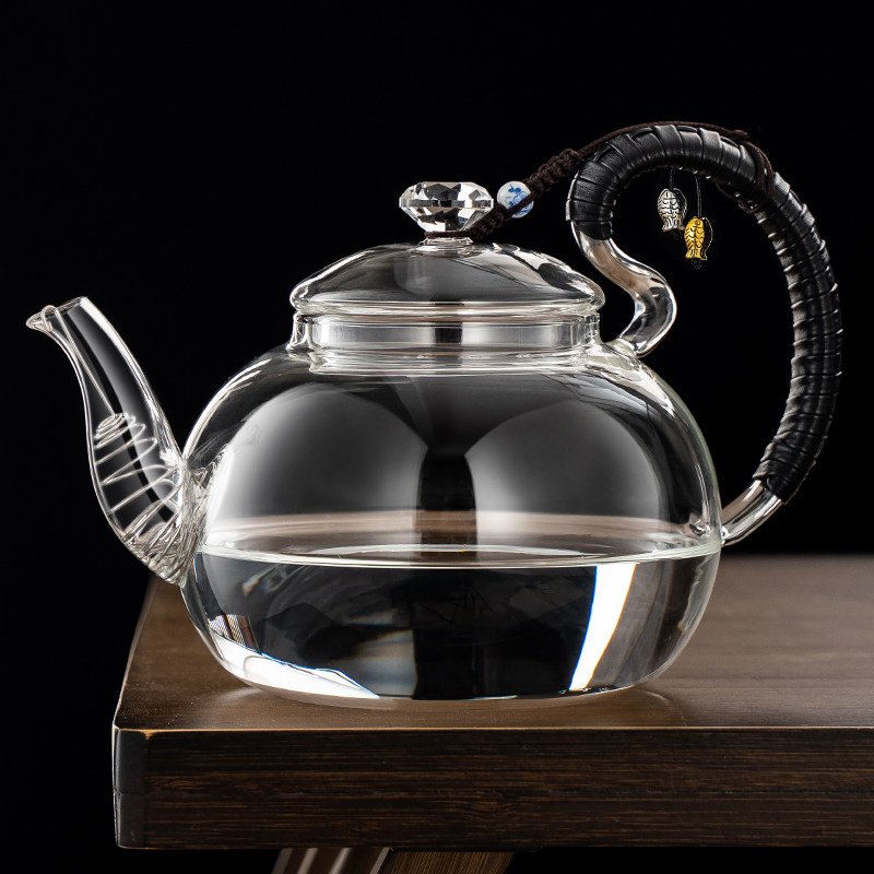 加厚防爆全玻璃烧水壶电陶炉沸腾壶家用泡煮茶耐高温透明单壶,餐饮具,茶壶,淘宝优惠券,粉丝福利购,淘宝优惠卷