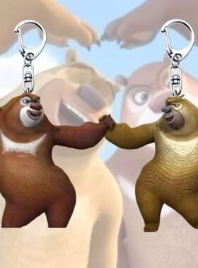 创意周边亚克力钥匙扣出没搞怪熊二高书包颜值挂饰挂件抽象礼物