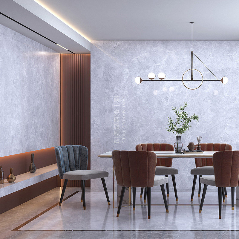 简一瓷砖鱼肚灰现代简约大理石瓷砖背景墙 厨房卫生间瓷砖