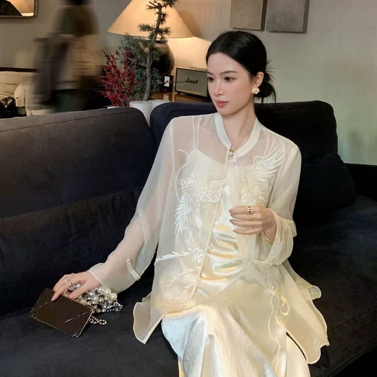 2026新款国潮新中式国风重工刺绣衬衫女装女神气质开衫防晒衣上衣