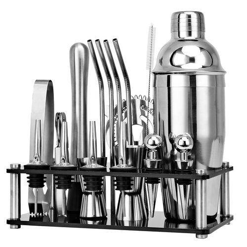 20pcs cocktail mixer bar tool 鸡尾酒调酒器酒吧工具20件套