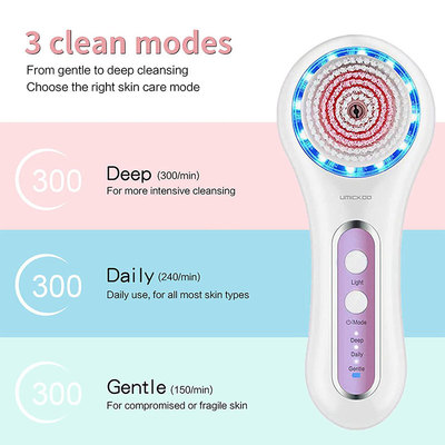 Waterproof electric facial cleanser and blackhead remover