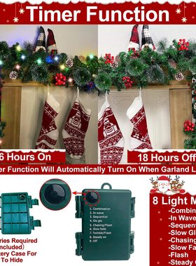 Christmas encrypted 2.7-meter rattan wreath圣诞节藤条花环