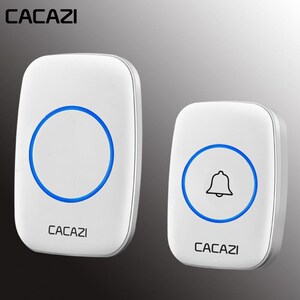CACAZI AC Wireless Doorbell 100 240V Waterproof Door Bell 3