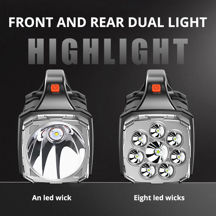 Multi functional searchlight solar LED strong light flashlig