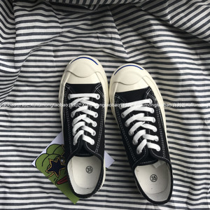 开口笑低帮帆布鞋