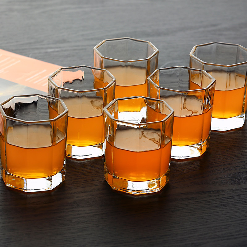八角杯四方洋酒杯家用酒店专用图片