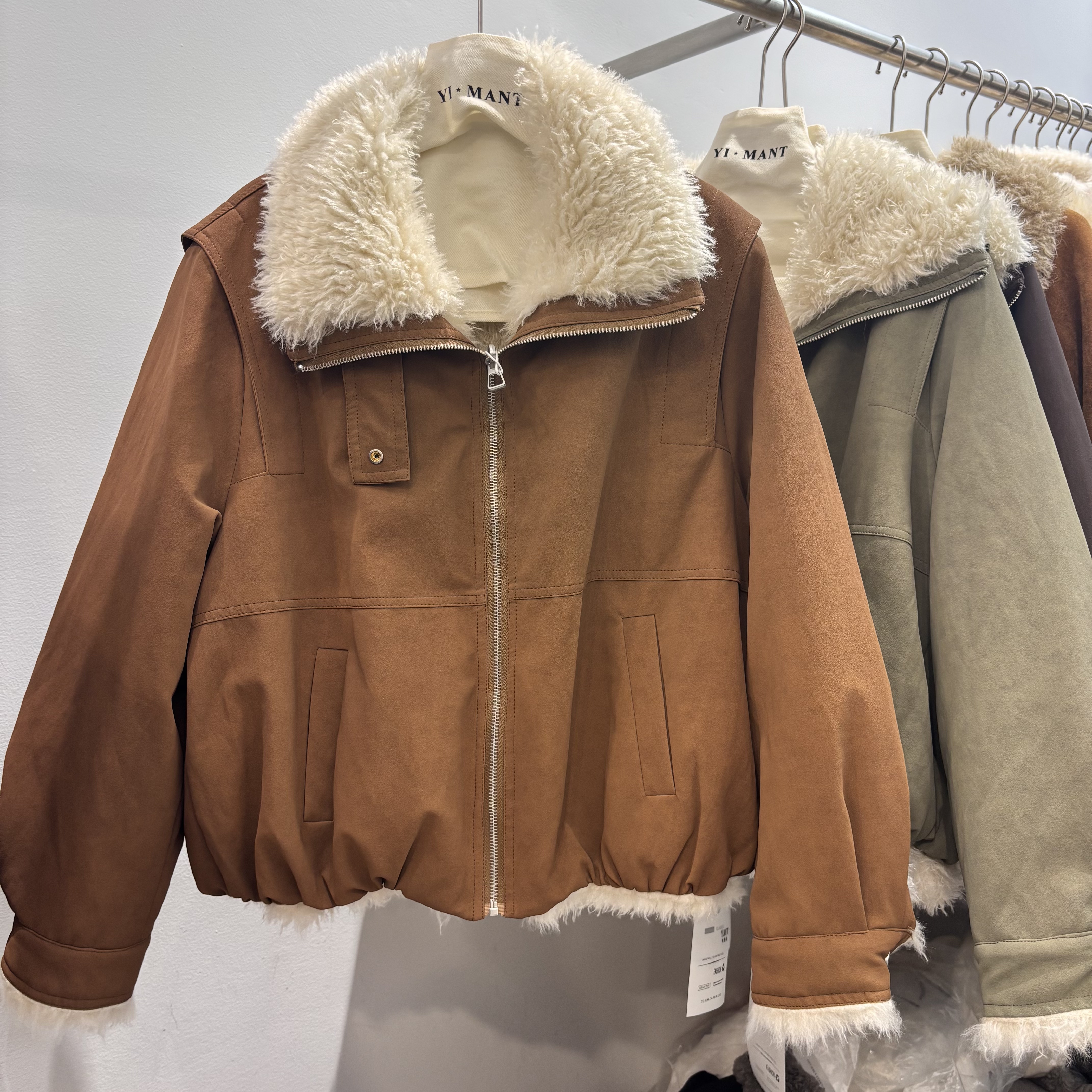 欧版两面穿环保羊羔毛派克服棉服女2025冬季新款小个子宽松外套潮