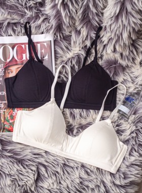 无蒛莫代尔小胸内衣夏季薄款无钢圈平胸ab杯日系三角学生少女文胸